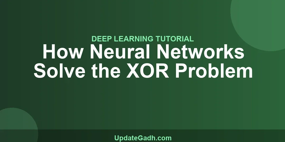 How Neural Networks Solve the XOR Problem