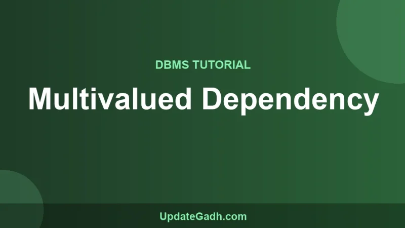 Multivalued Dependency