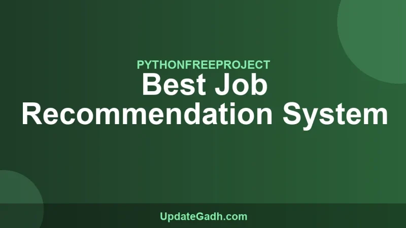 Best Job Recommendation System
