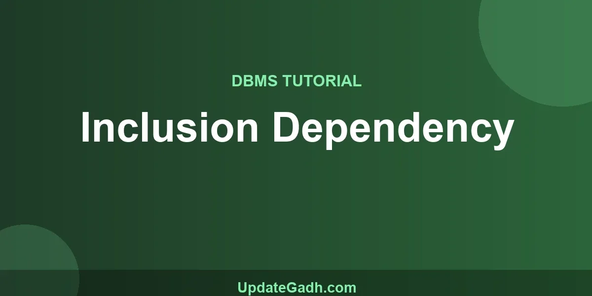 Inclusion Dependency