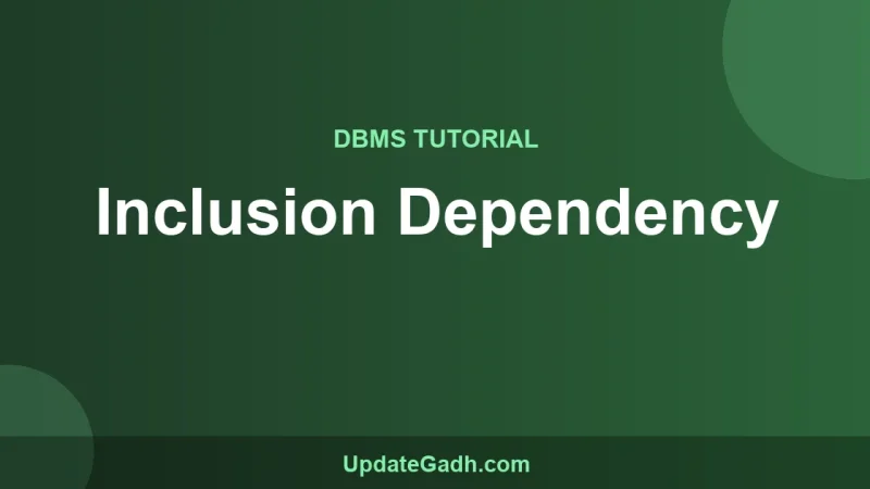 Inclusion Dependency