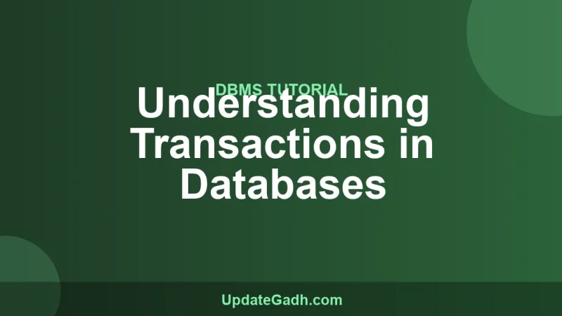 Understanding Transactions in Databases