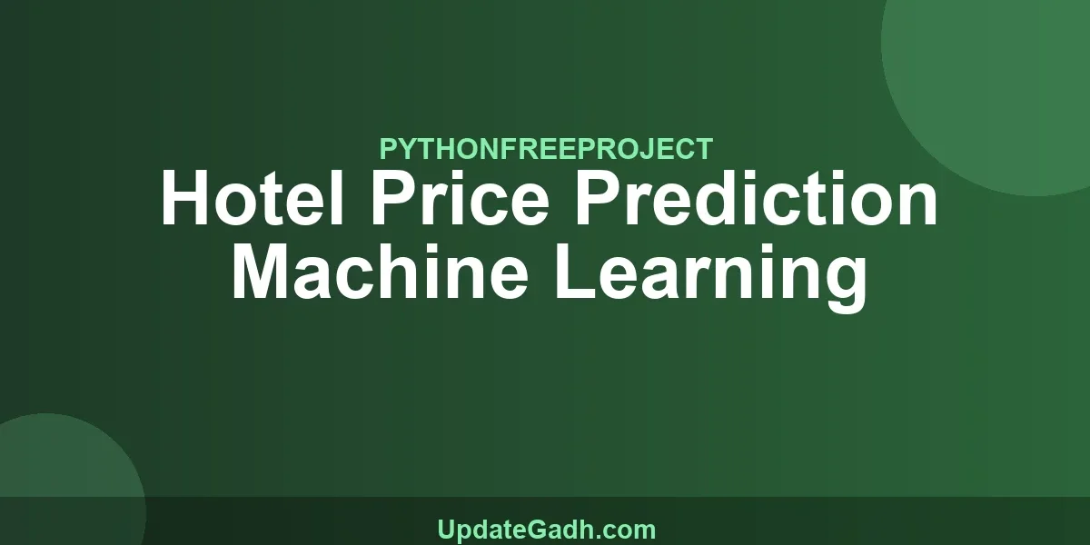 Hotel Price Prediction Machine Learning
