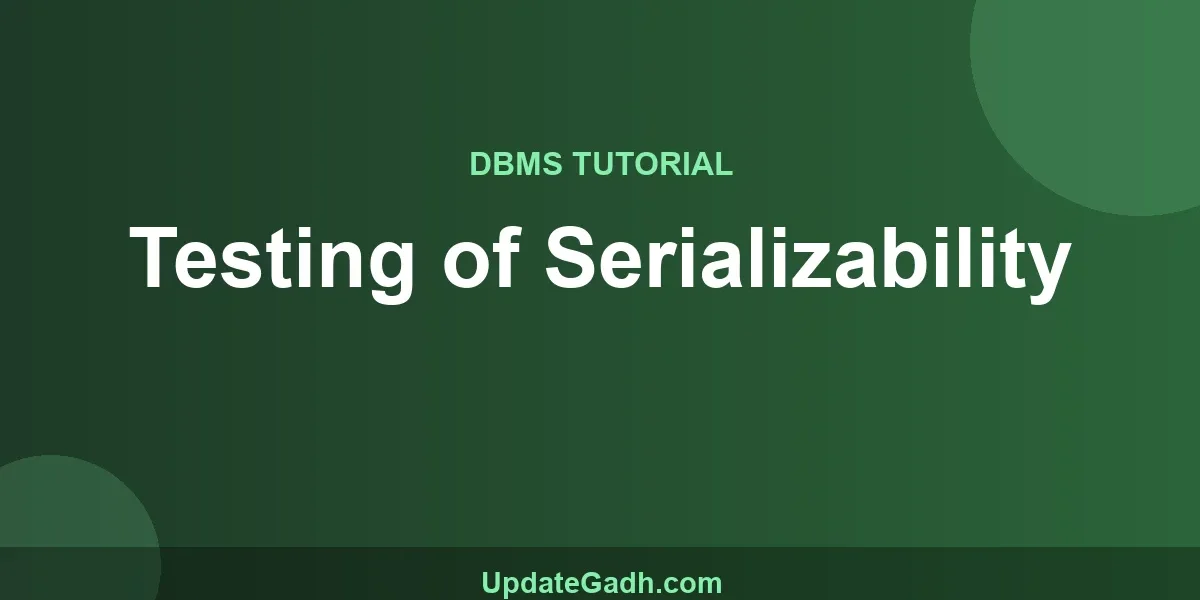 Testing of Serializability