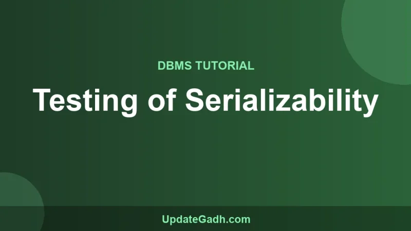 Testing of Serializability