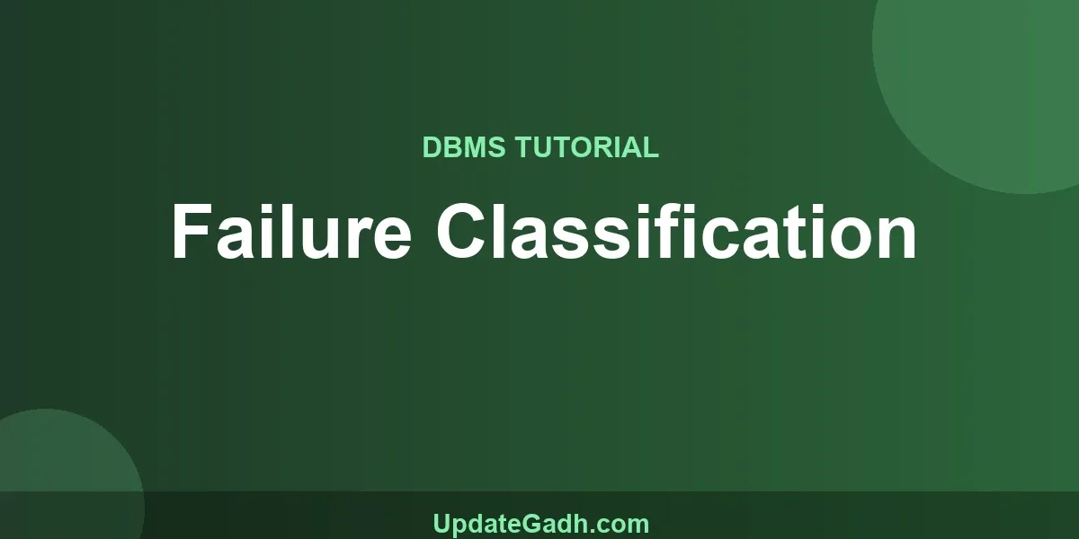 Failure Classification