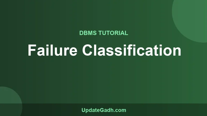 Failure Classification