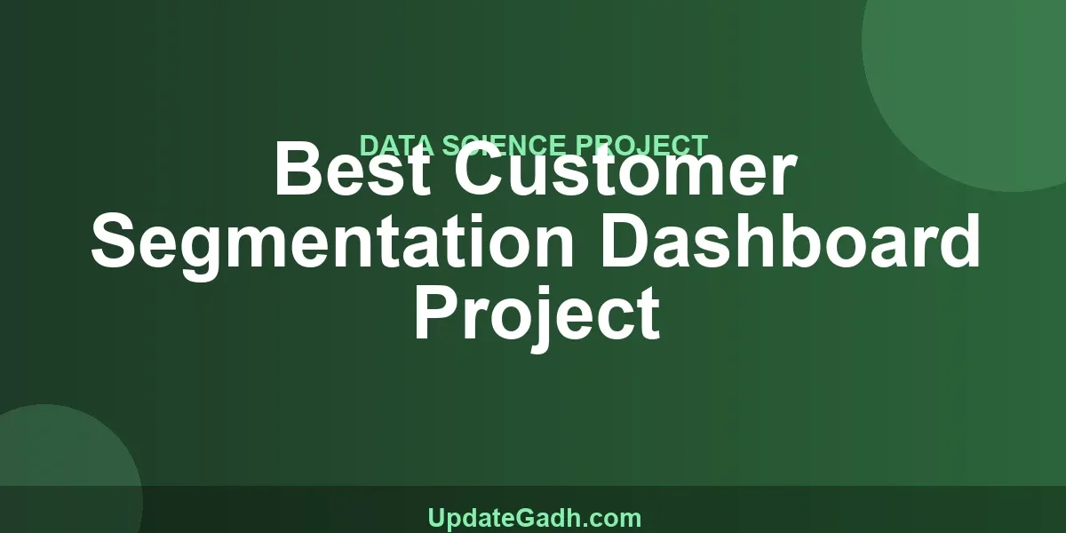 Best Customer Segmentation Dashboard Project
