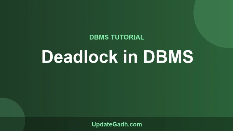 Deadlock in DBMS