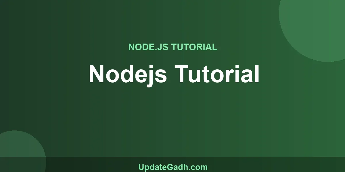 Nodejs Tutorial