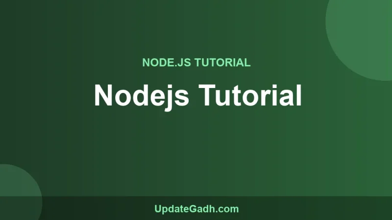 Nodejs Tutorial
