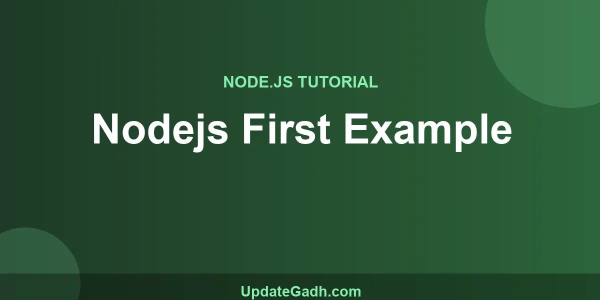 Nodejs First Example