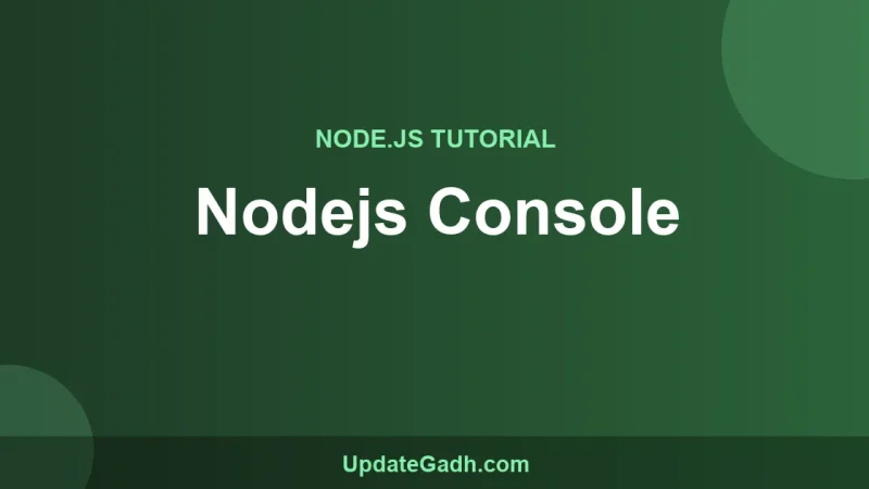Nodejs Console