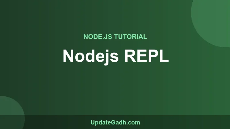 Nodejs REPL