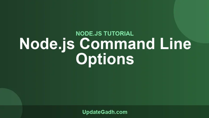 Node.js Command Line Options