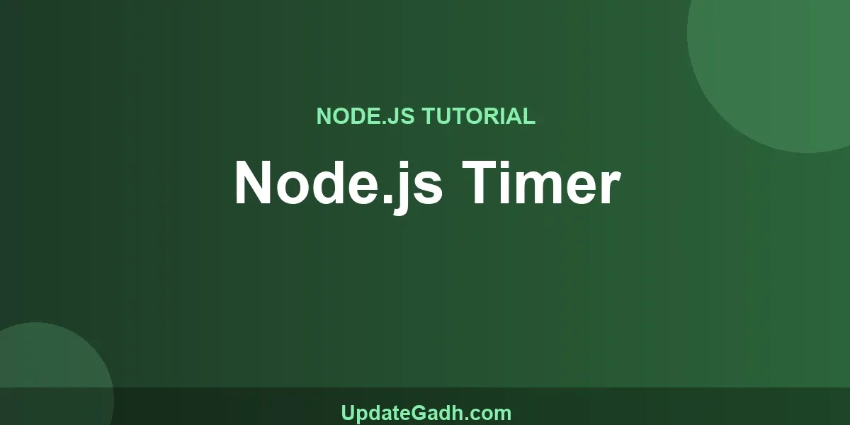 Node.js Timer