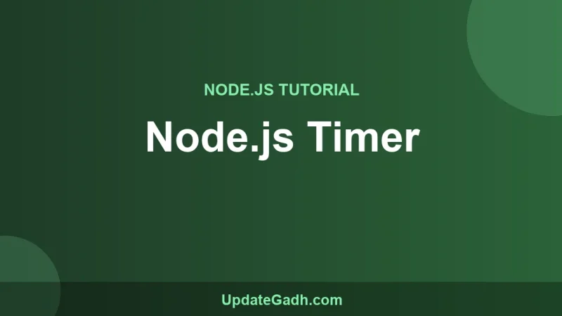 Node.js Timer