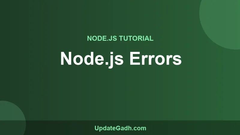Node.js Errors