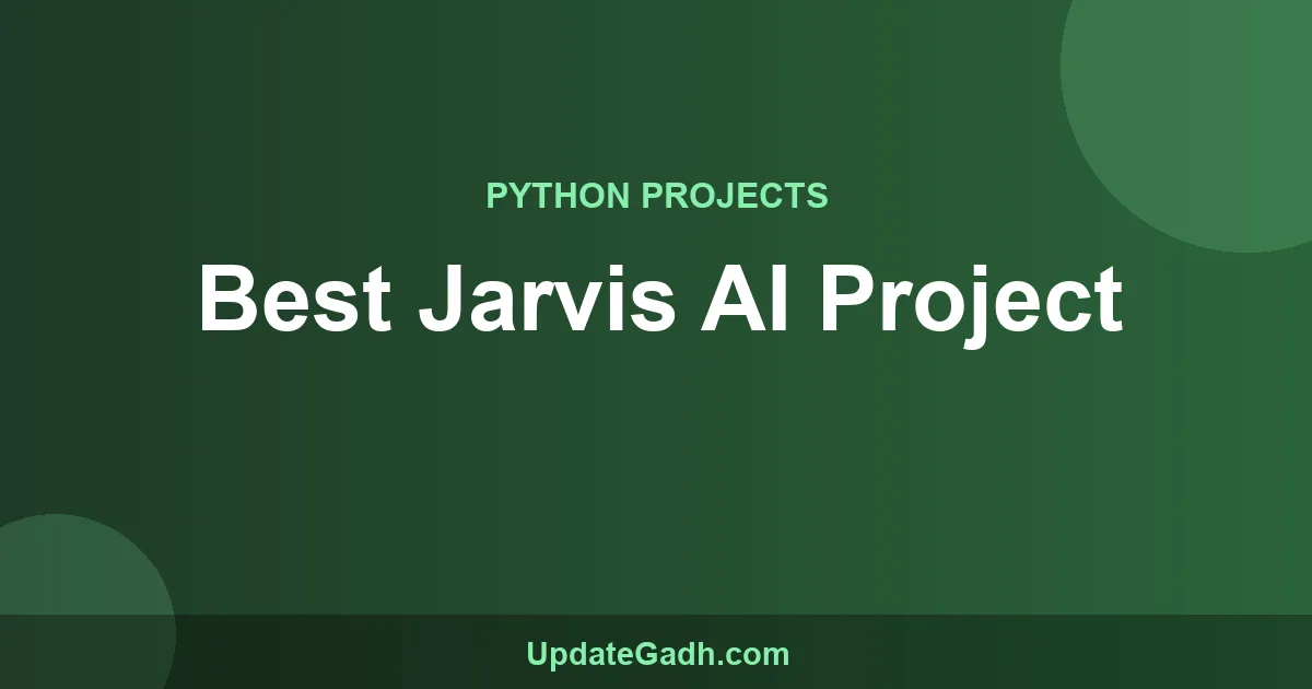 Best Jarvis AI Project Python Code for Students 2024