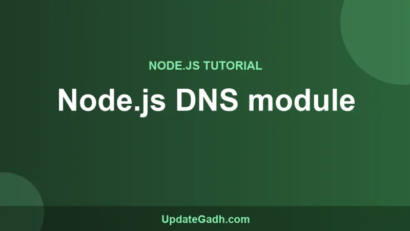 Node.js DNS module