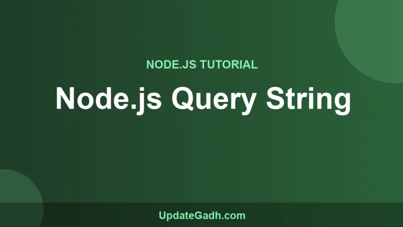 Node.js Query String