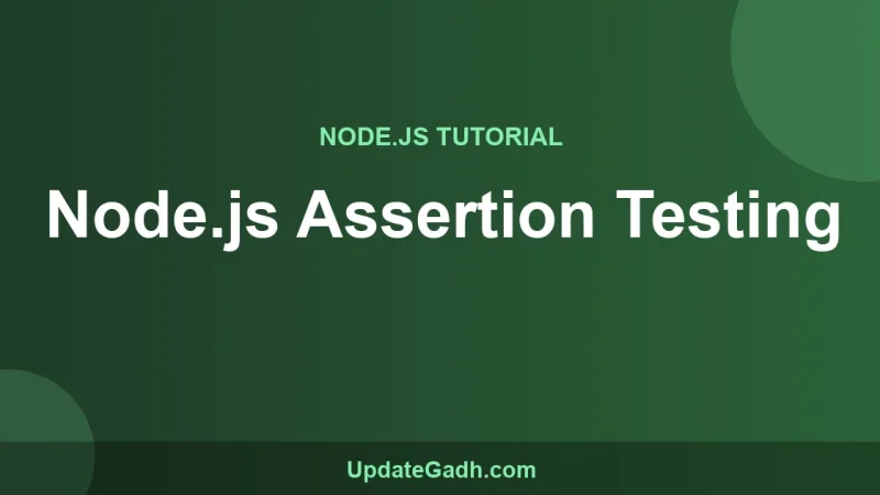 Node.js Assertion Testing