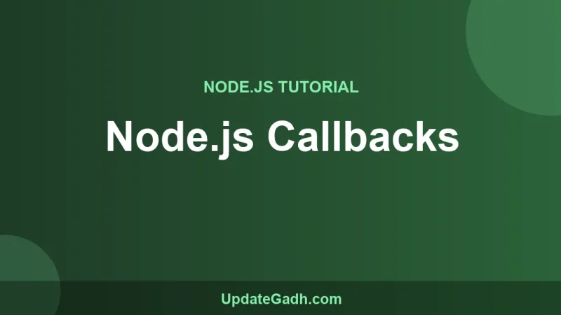 Node.js Callbacks