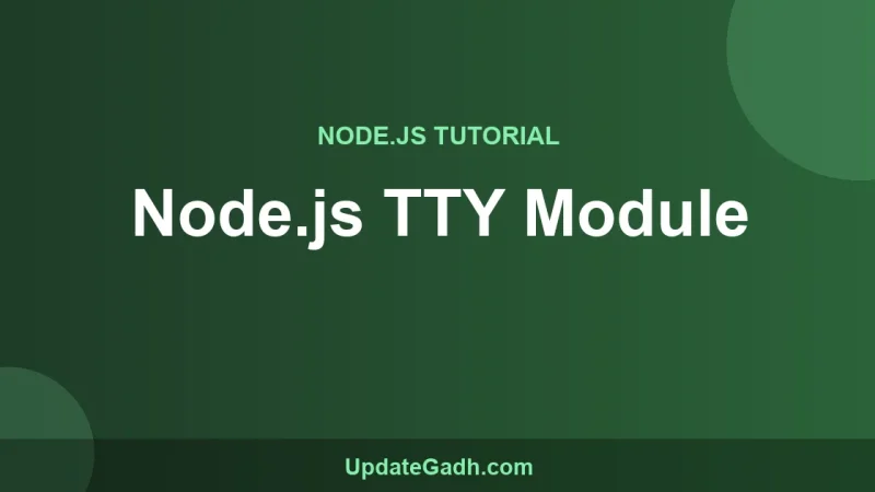 Node.js TTY Module