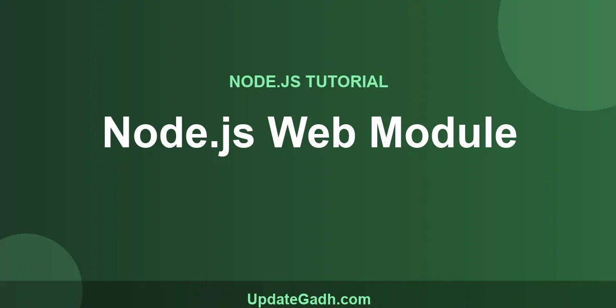 Node.js Web Module