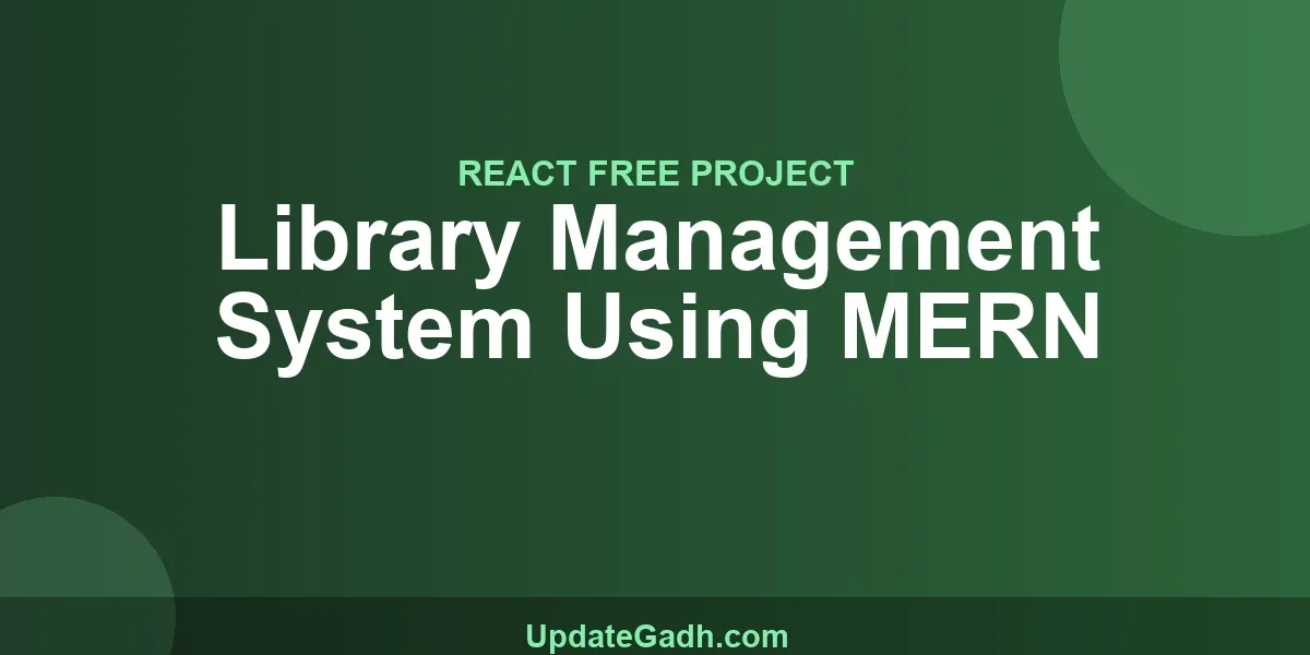 Library Management System Using MERN