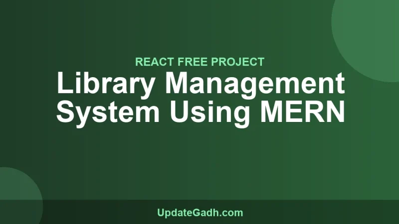 Library Management System Using MERN