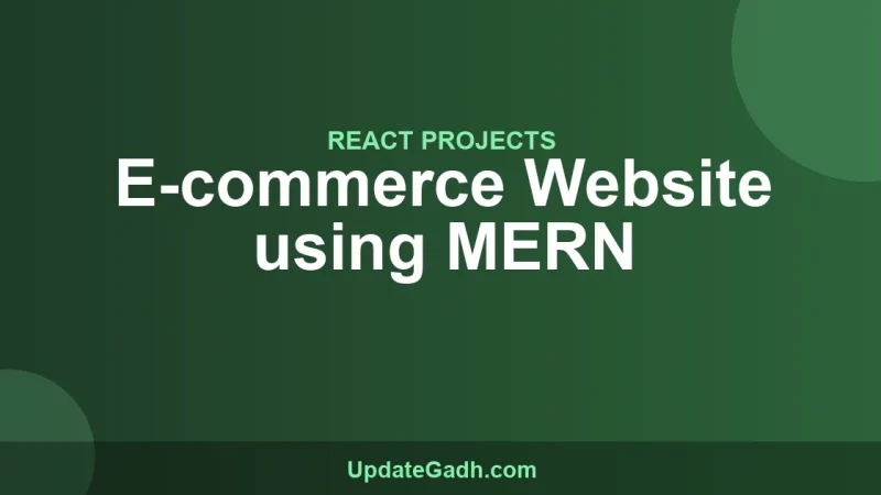 E-commerce Website using MERN