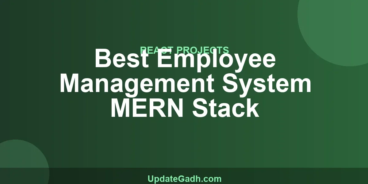 Best Employee Management System MERN Stack