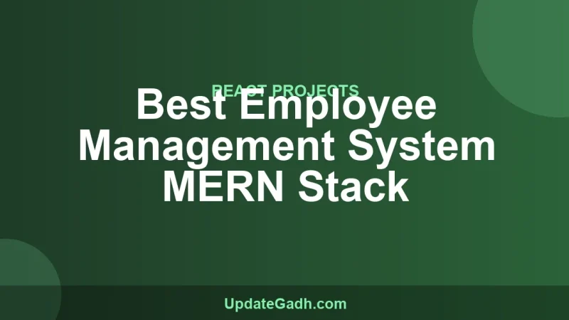 Best Employee Management System MERN Stack
