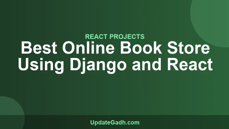 Best Online Book Store Using Django and React