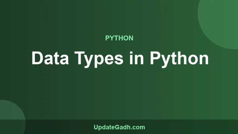 Data Types in Python