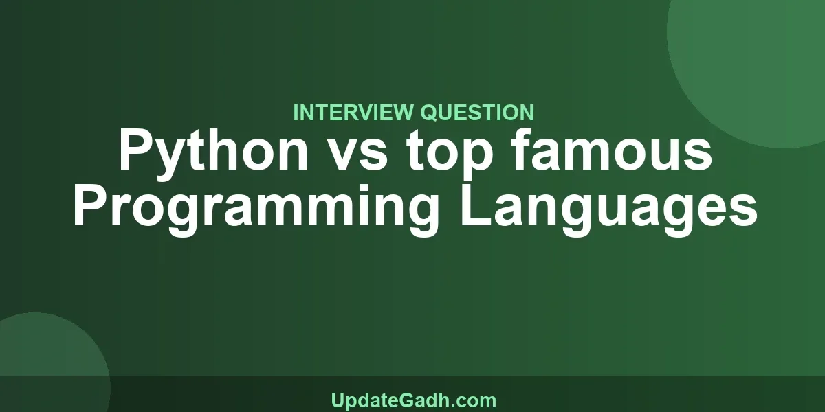 Python vs top famous Programming Languages