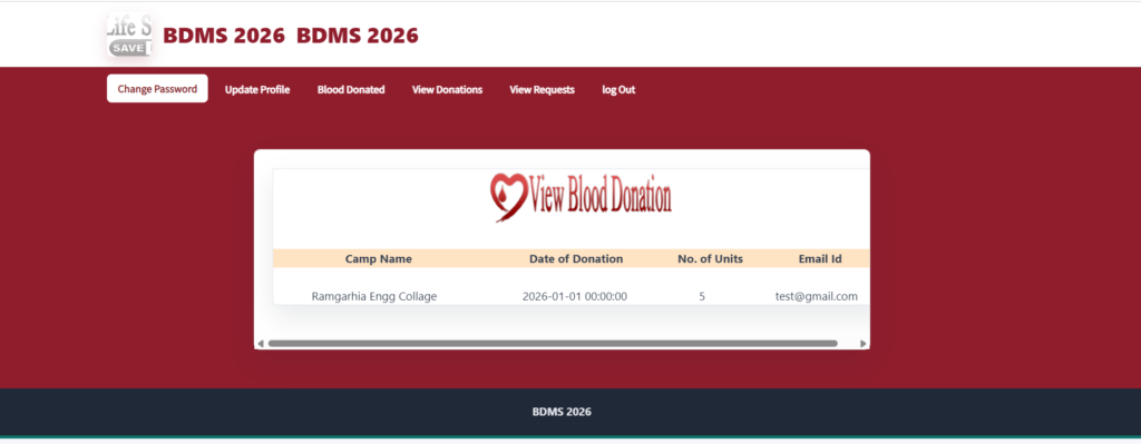 Blood Bank Management System Project in PHP & MySQL