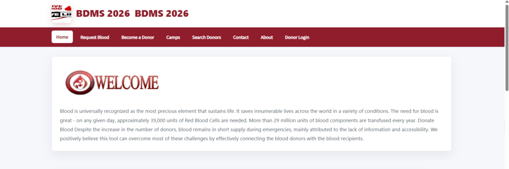 Blood Bank Management System Project in PHP & MySQL
