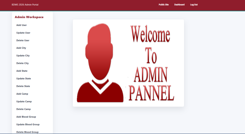 Blood Bank Management System Project in PHP & MySQL