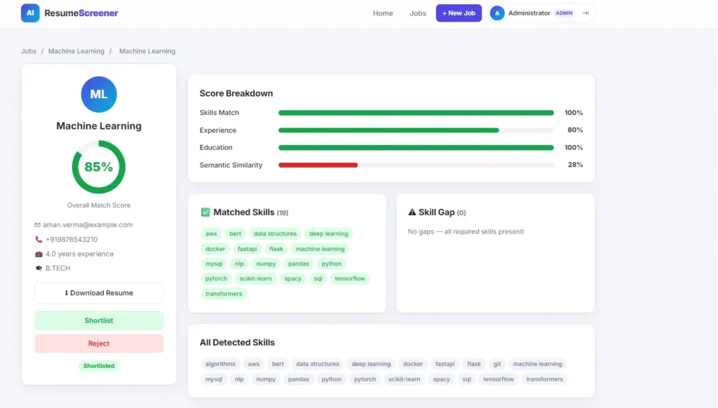  AI Powered Resume Screening