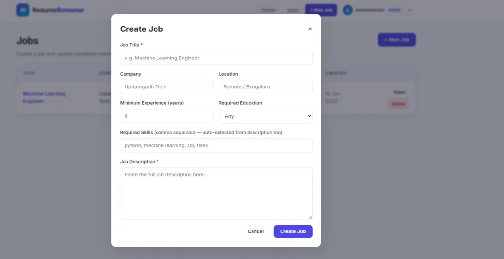  AI Powered Resume Screening System in Python