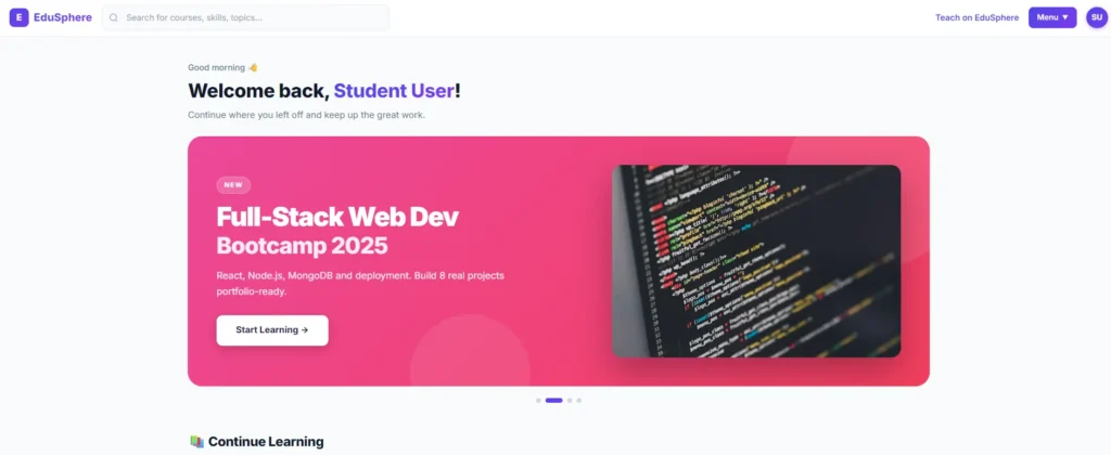 E-Learning Platform using MERN Stack