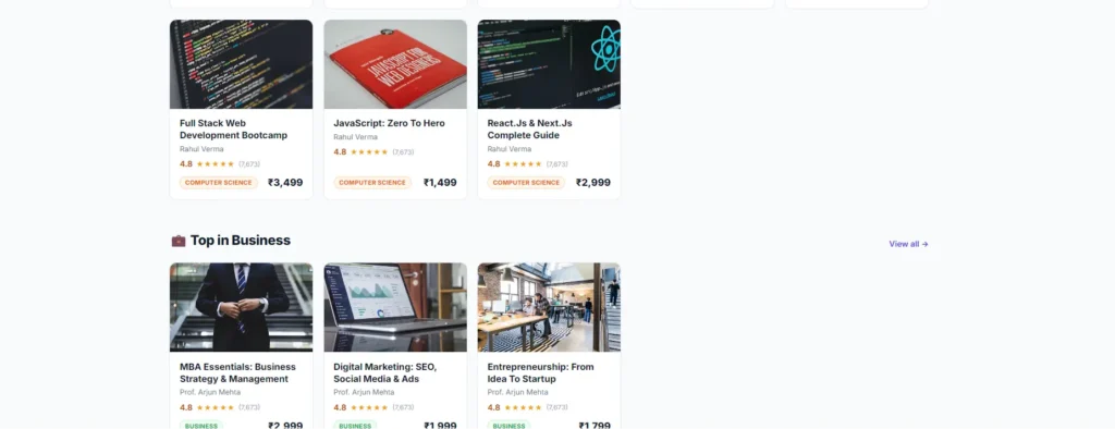 E-Learning Platform using MERN Stack