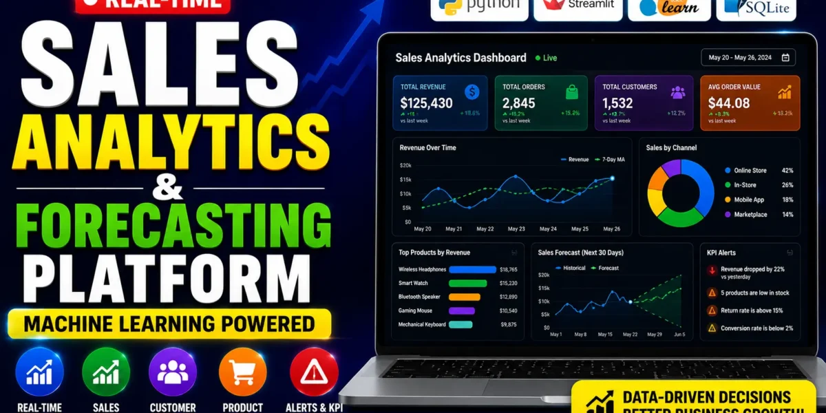 Real-Time Sales Analytics & ML Forecasting Dashboard