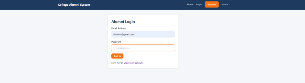 College Alumni System Project PHP MySQL
