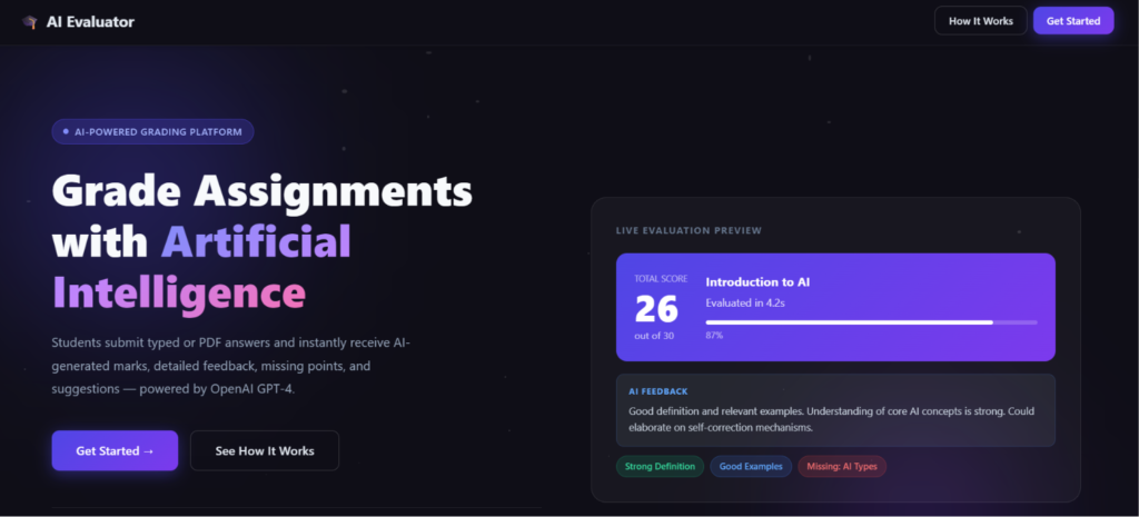 AI-Based Assignment Evaluator System
