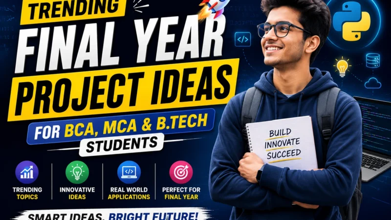 Trending Final Year Project Ideas 2026 for BCA, MCA and B.Tech Students