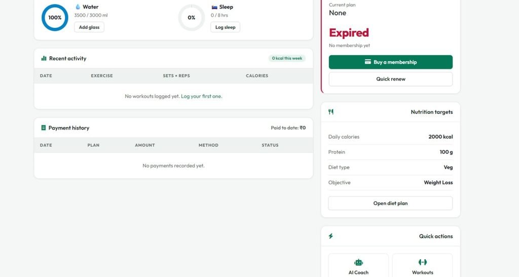Gym Management System Using PHP, MySQL & AI Chatbot