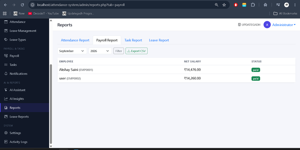 Advance Employee Management System Using PHP and MySQL